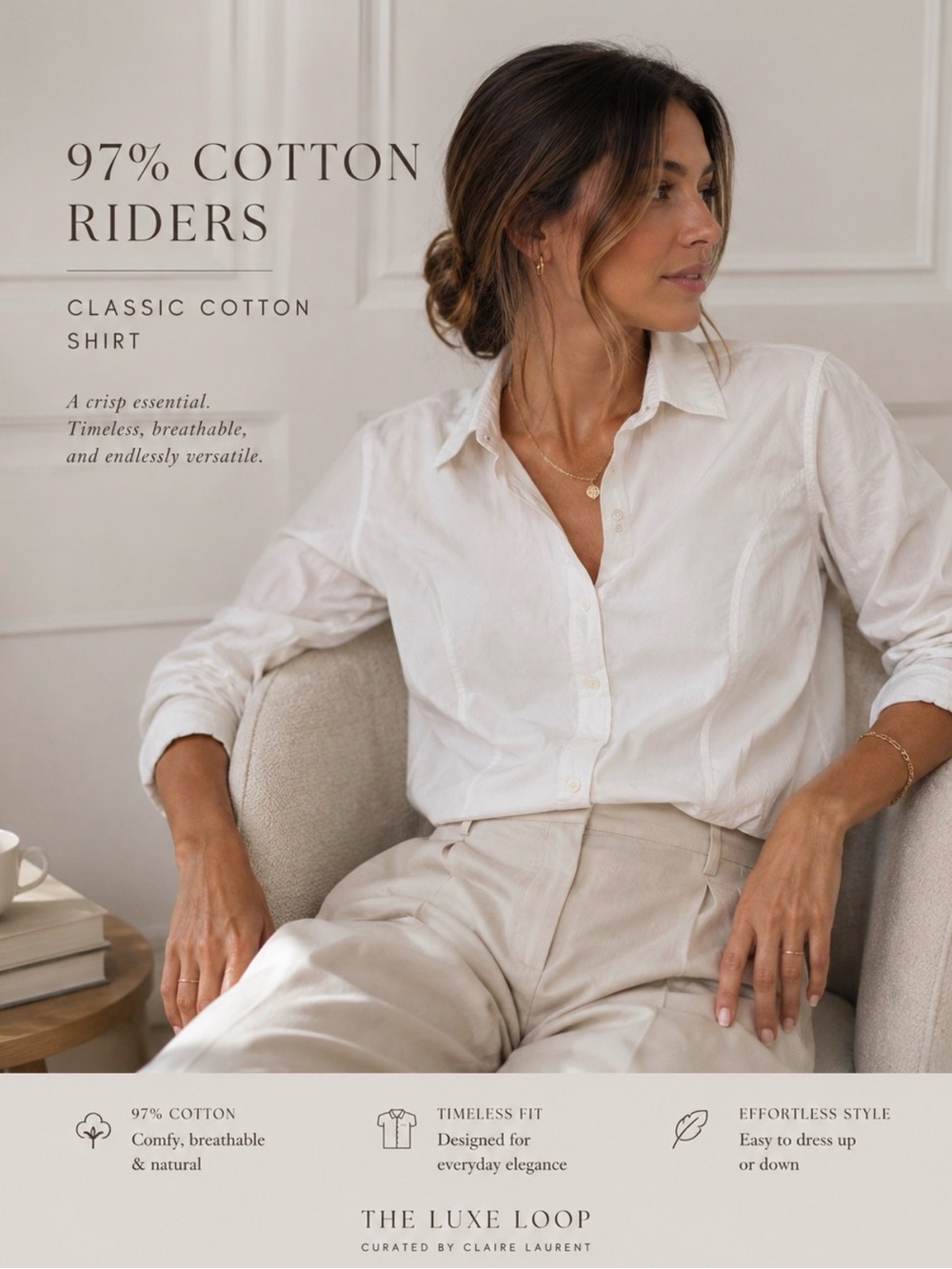 Riders by Lee White Button-Up Shirt